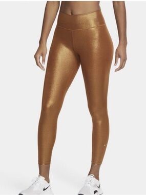 Nike Metallic Copper High-Rise 7/8 Leggings